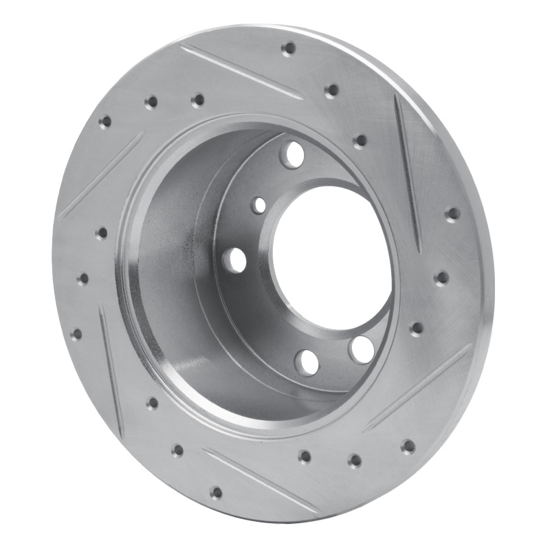 Dodge Sprinter 3500 Brake Rotor (1) - Rear Left - R1 Concepts - Drilled & Slotted - Silver - `02-`18